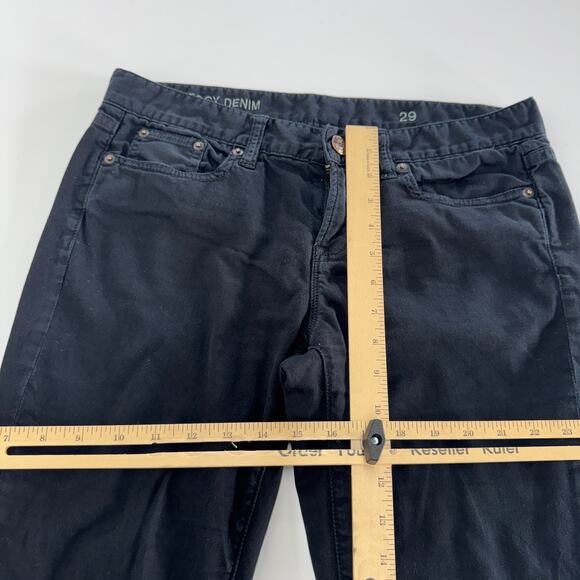 J.Crew Jeans Womens 29 Black Leggy Denim Skinny‎ Mid Rise Cotton - Picture 10 of 10